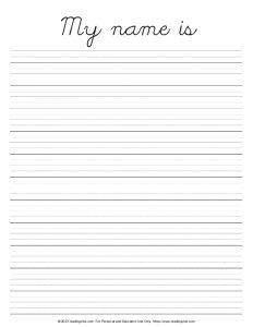 Practice Writing Your Name in Cursive