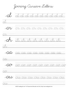 Cursive C - letter joins