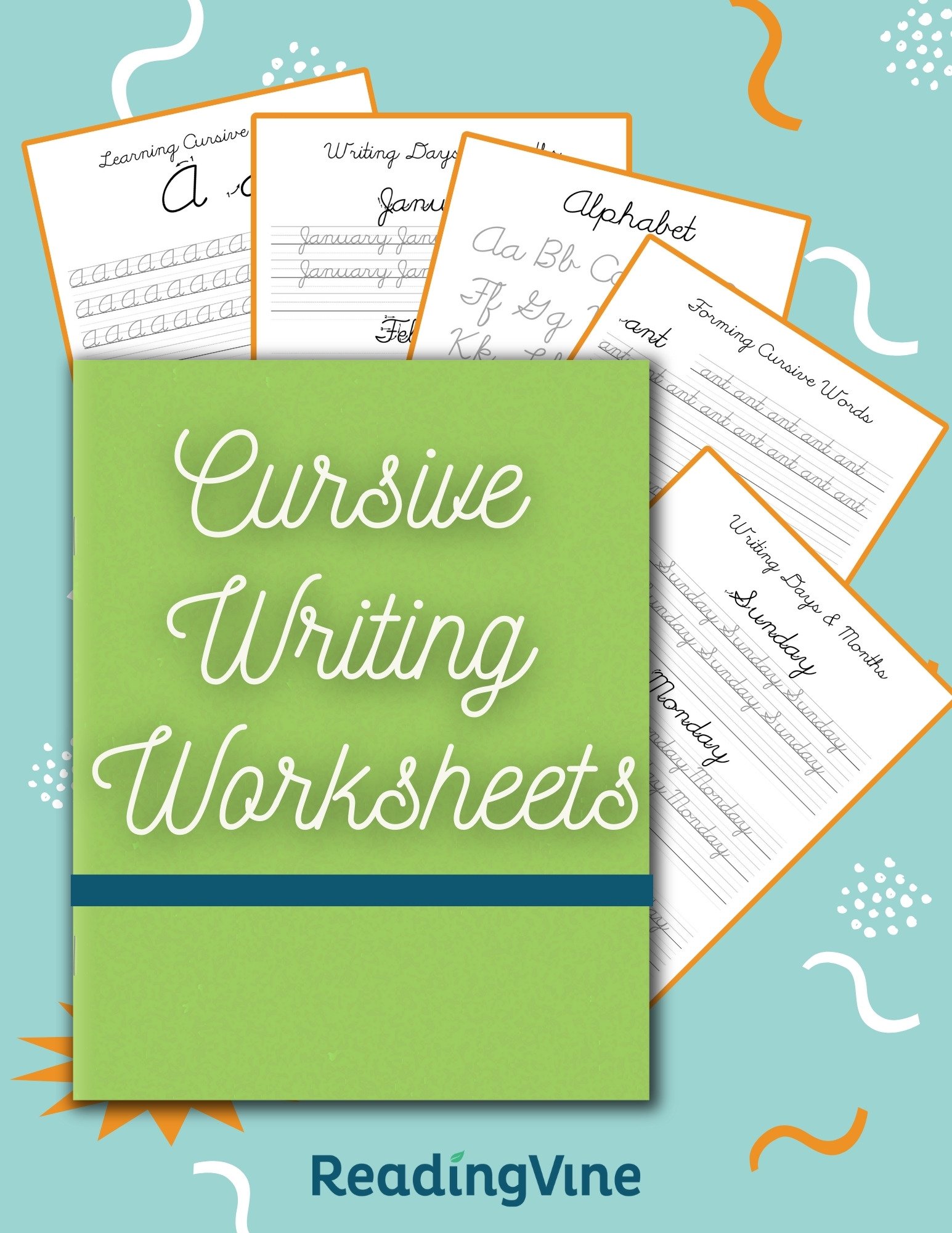 Whole Year Themed Daily Handwriting Practice Worksheets with Daily