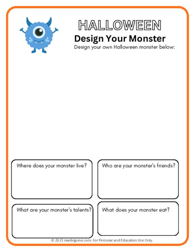 Design your monster and tell about them