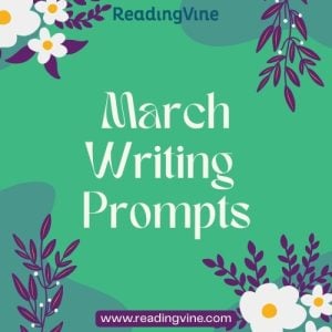 March Writing Prompts Image - ReadingVine