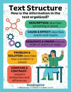 text structure anchor chart