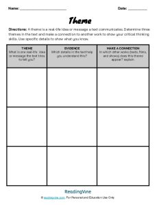 Theme Graphic Template - Middle School and High School
