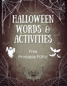 Halloween Words and Activities