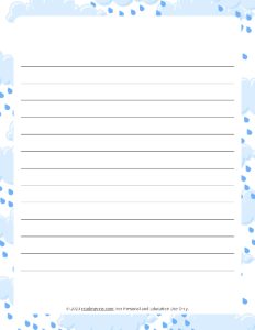 April Theme #1 Narrow Rule Lined Paper