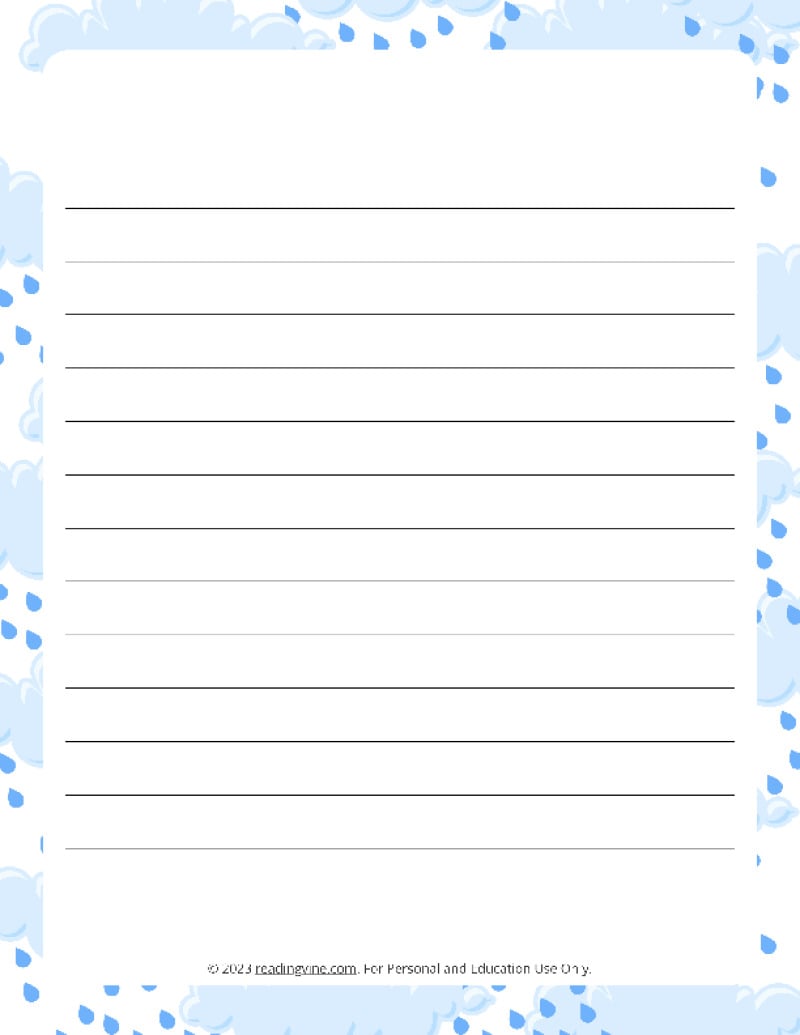 April Theme #1 Narrow Rule Lined Paper