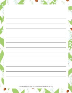 April Theme #2 Narrow Rule Lined Paper