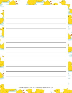 April Theme #3 Narrow Rule Lined Paper