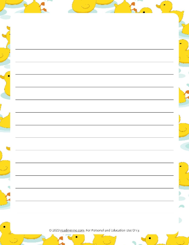 April Theme #3 Narrow Rule Lined Paper