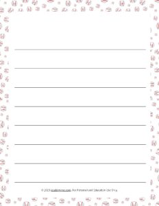 Baseball Theme #1 Wide Ruled Lined Paper