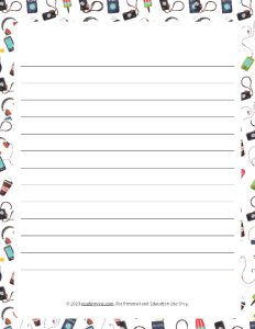 Fun Theme Narrow Rule Lined Paper
