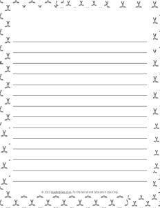 Hockey Theme #2 Narrow Ruled Lined Paper