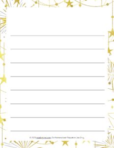 January Theme #2 Wide Ruled Lined Paper