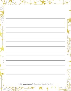 January Theme #2 Narrow Rule Lined Paper