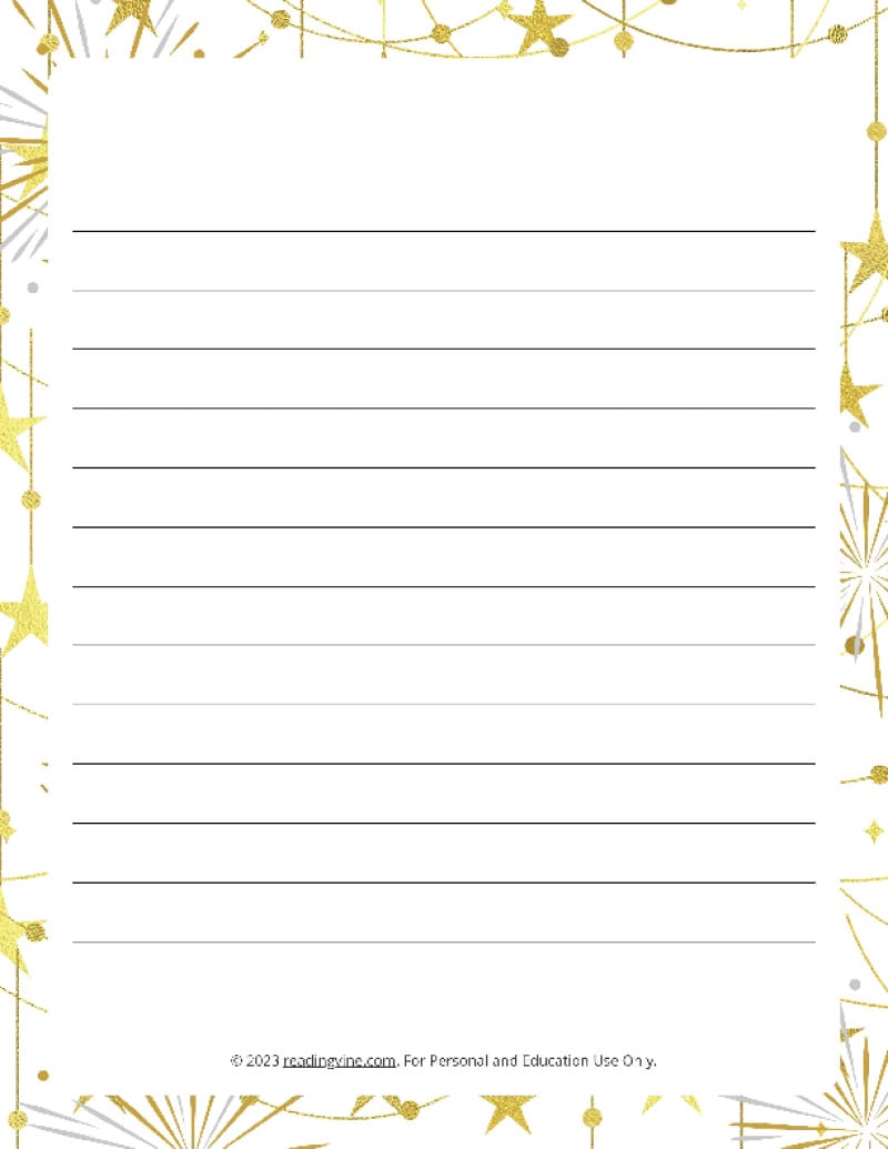 January Theme #2 Narrow Rule Lined Paper