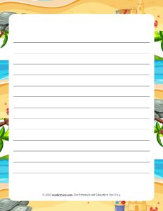 June Theme #1 Narrow Rule Lined Paper