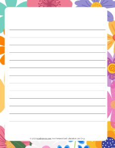 March Theme #1 Narrow Rule Lined Paper