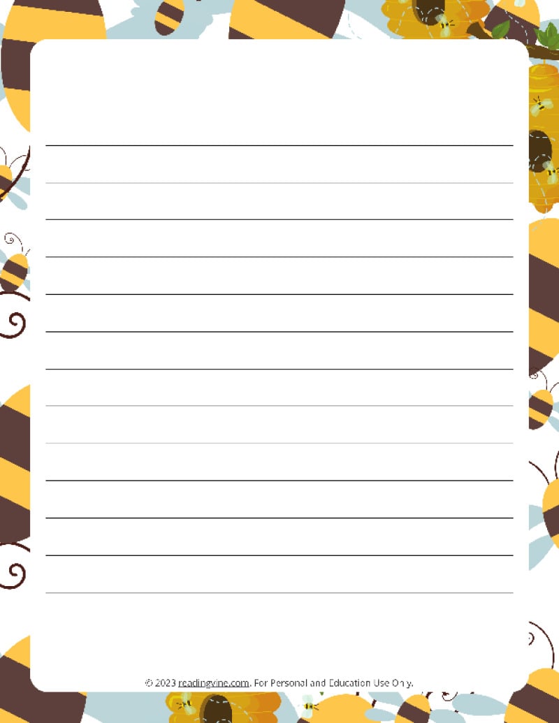 March Theme #2 Narrow Rule Lined Paper