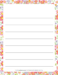 March Theme #2 Wide Ruled Lined Paper