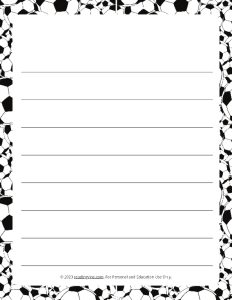 Soccer Theme Wide Ruled Lined Paper