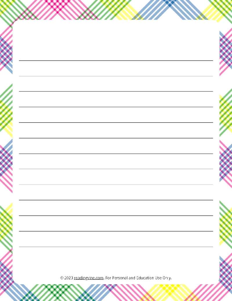 Spring Theme #1 Narrow Rule Lined Paper