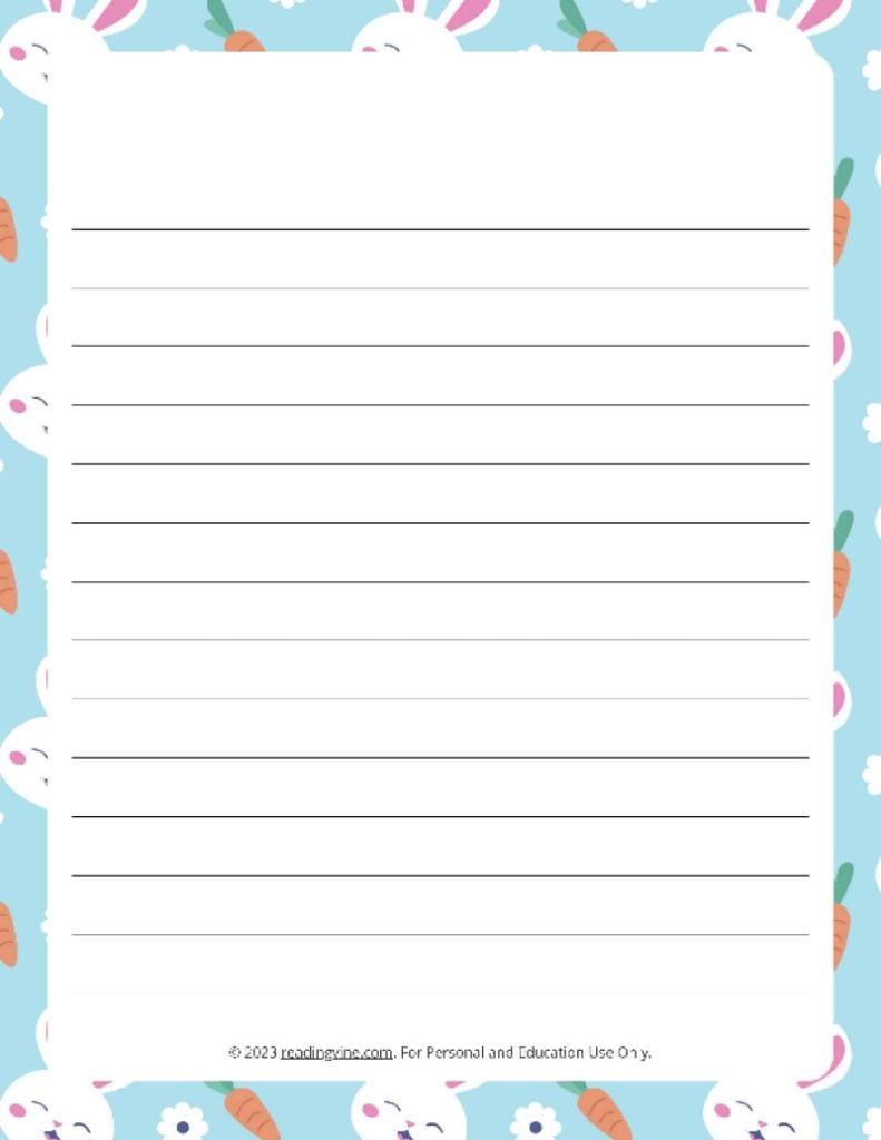 Spring Theme #3 Narrow Rule Lined Paper