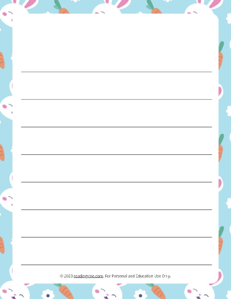 Spring Theme #3 Wide Ruled Lined Paper