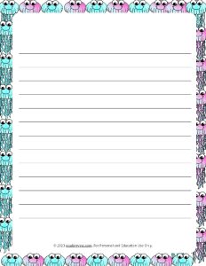 Summer Theme #1 Narrow Rule Lined Paper