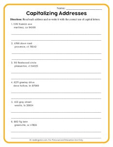 Capitalizing Addresses Activity Image