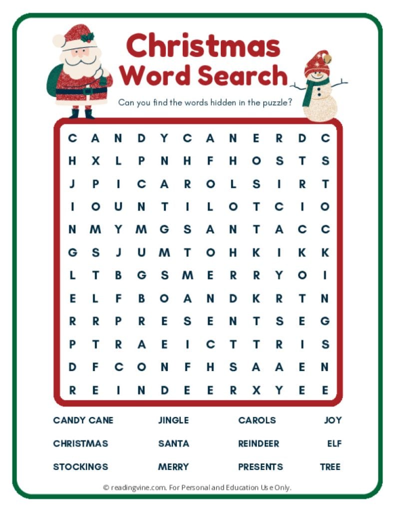 Christmas Word Search