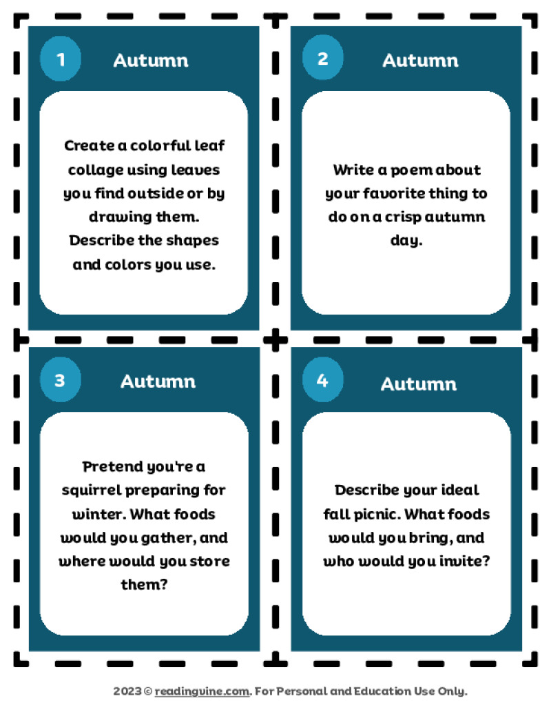 Autumn Task Cards
