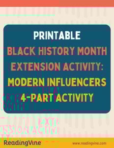 Black History Month Extension Activity Modern Influencers