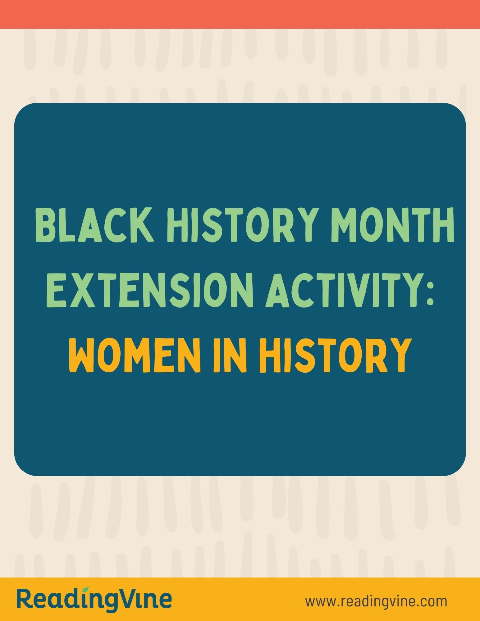 Black History Month Extension Activity Women in History
