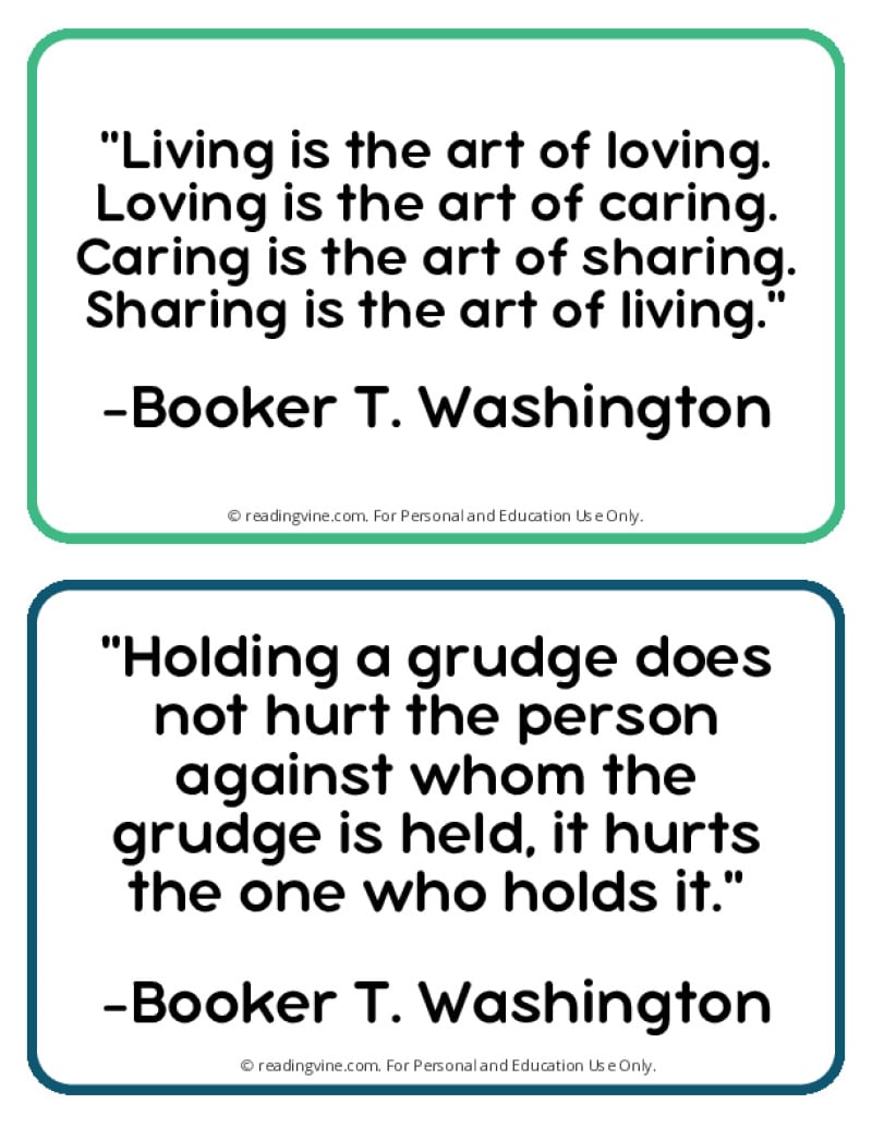Booker T Washington Quotes Page Four Printable