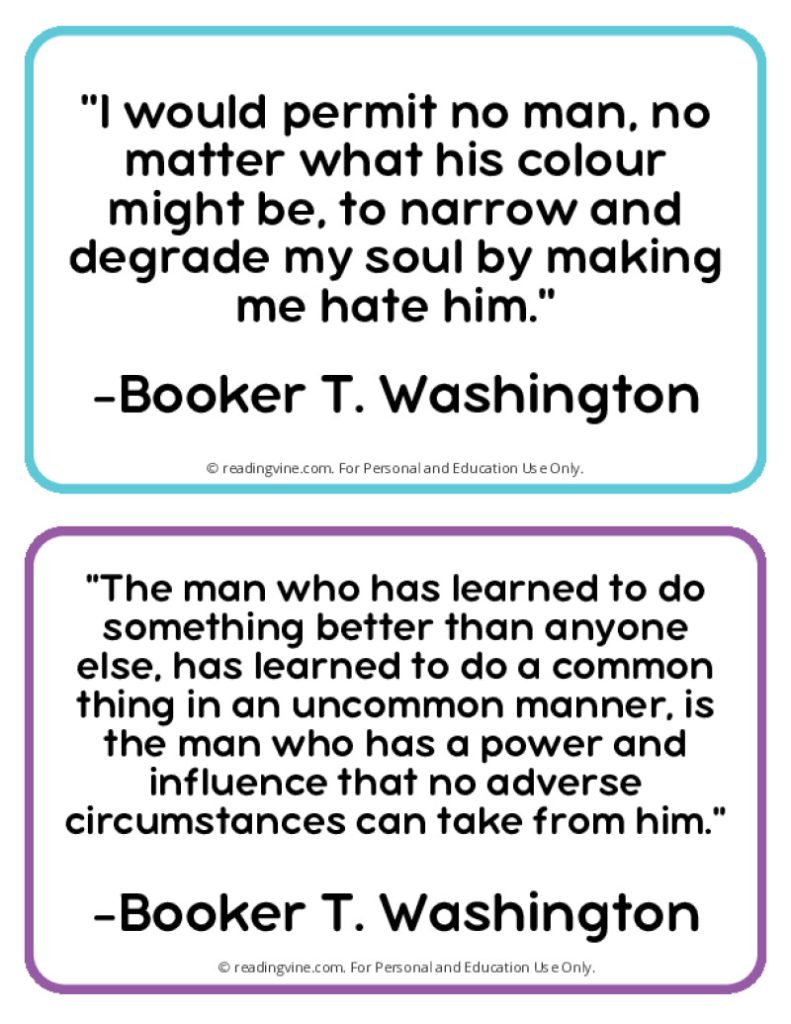Famous Quotes from Booker T Washington Page Three