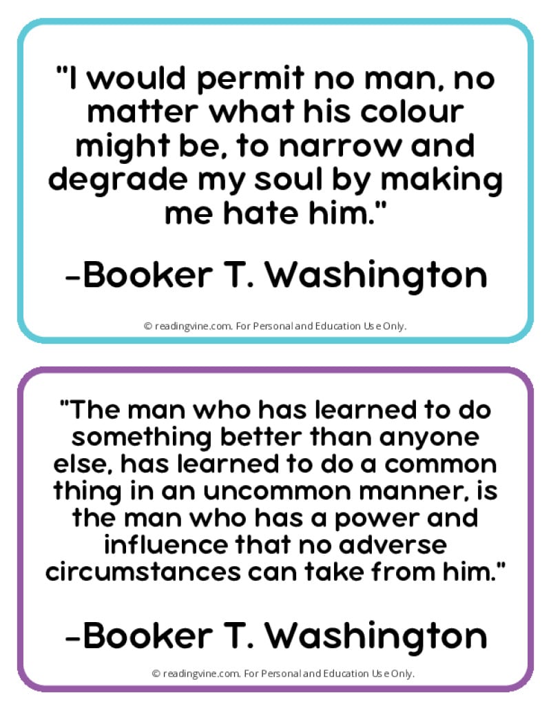 Famous Quotes from Booker T Washington Page Three