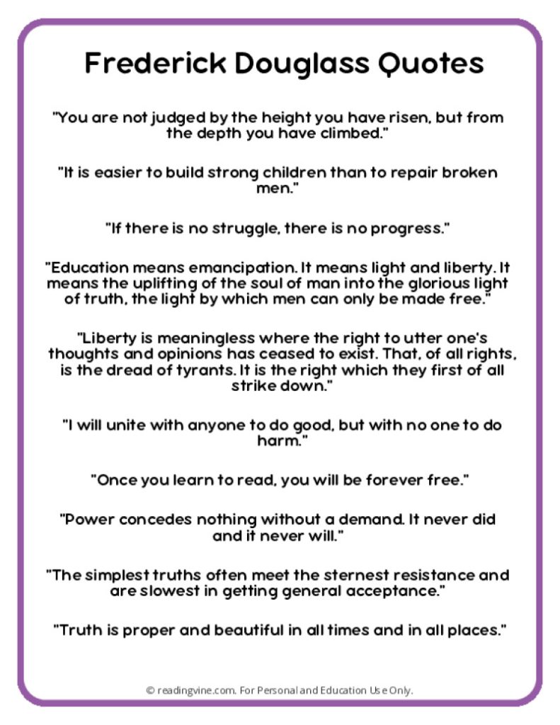 Frederick Douglass Quotes