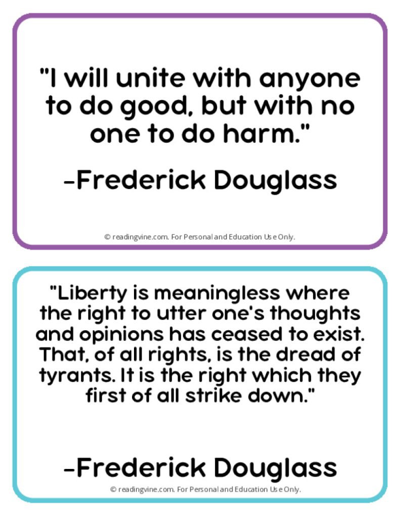 Quotes from Frederick Douglass Printable