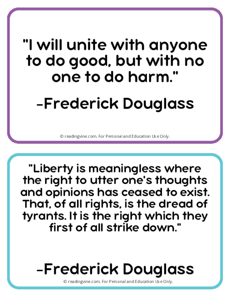 Quotes from Frederick Douglass Printable