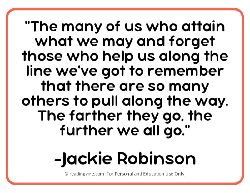 Jackie Robinson Printable Quote