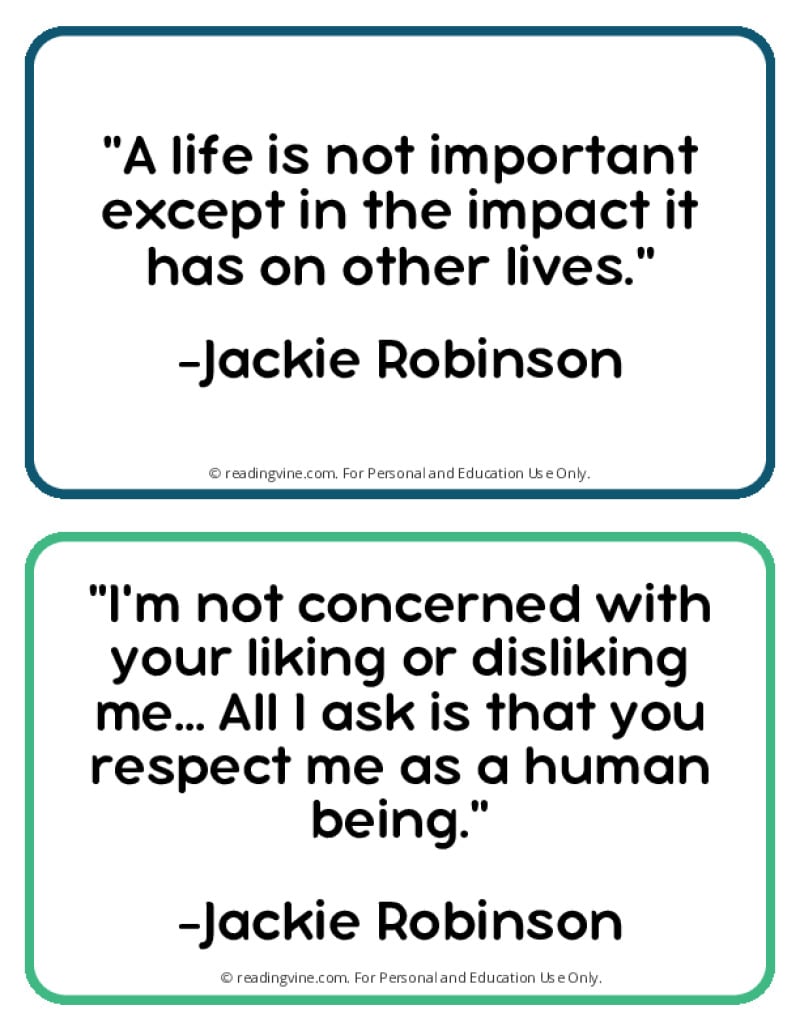 Famous Quotes Page One Printable