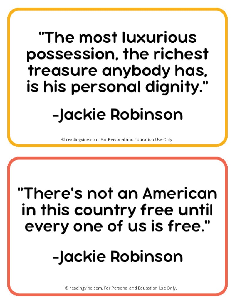 Jackie Robinson Quotes Page Three Printables