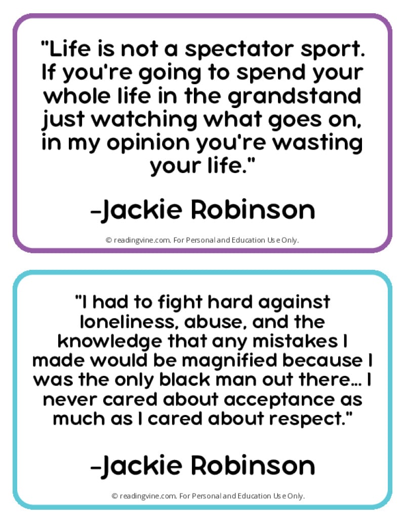 Jackie Robinson Quotes Printable Page Two