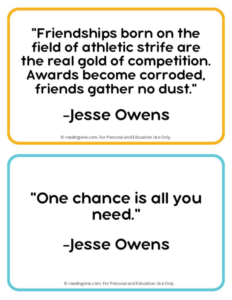 Printable Famous Quotes by Jesse Owens Page Three
