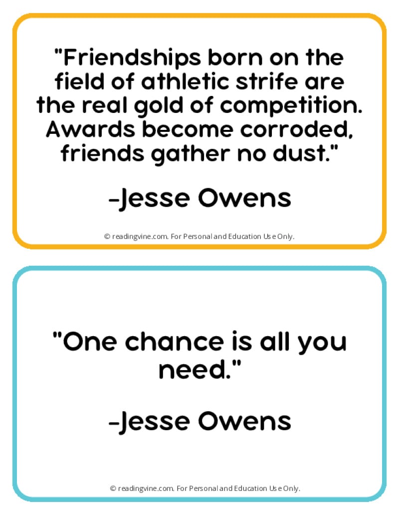 Printable Famous Quotes by Jesse Owens Page Three