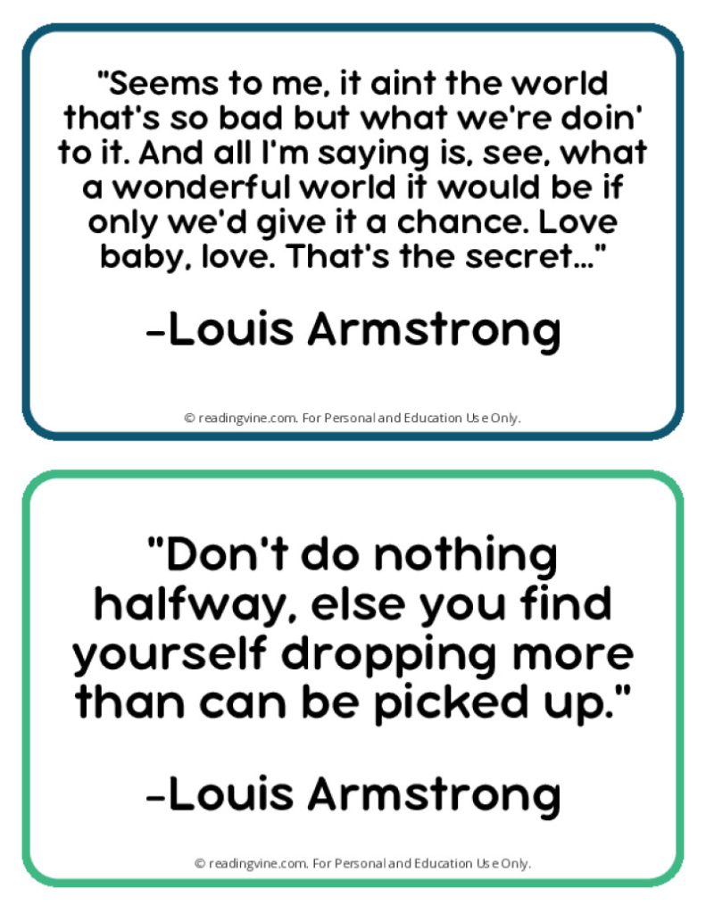 Famous Quotes Printable Activity for Black History Month