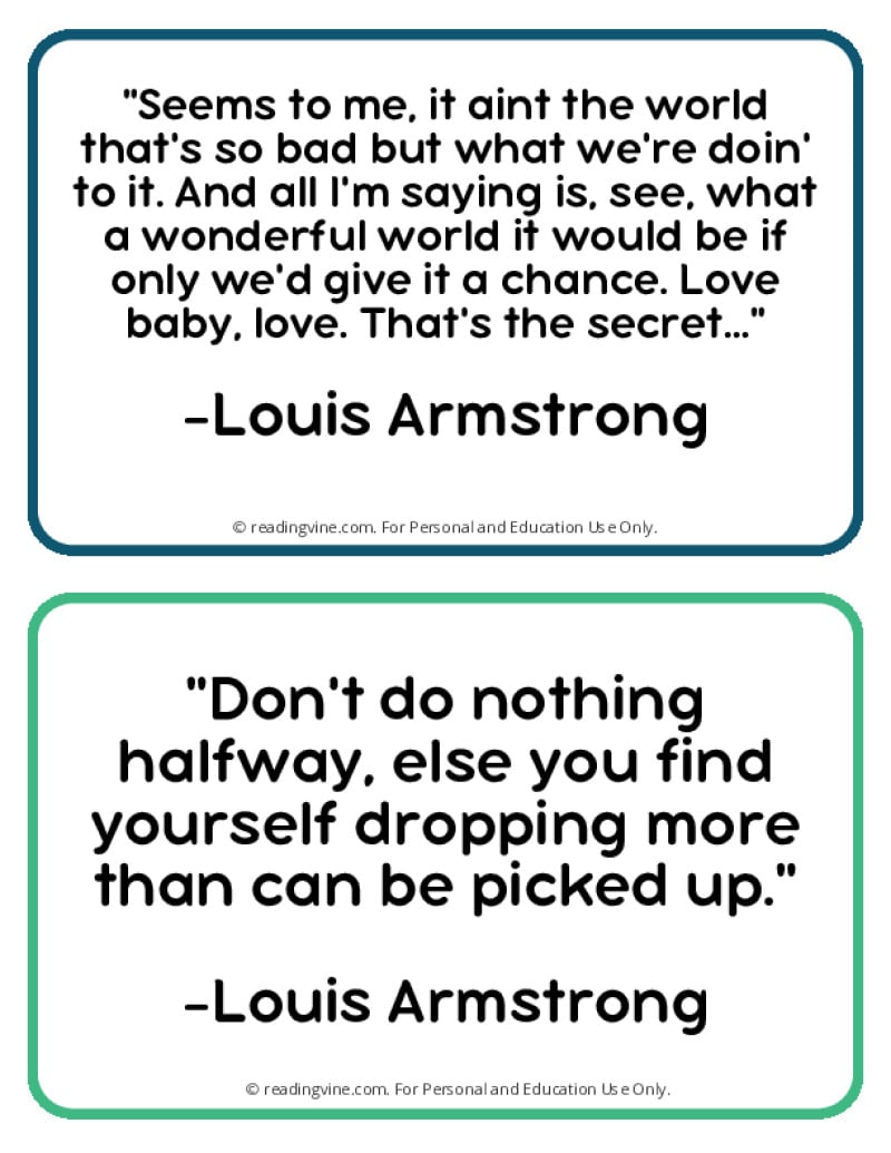 Famous Quotes Printable Activity for Black History Month