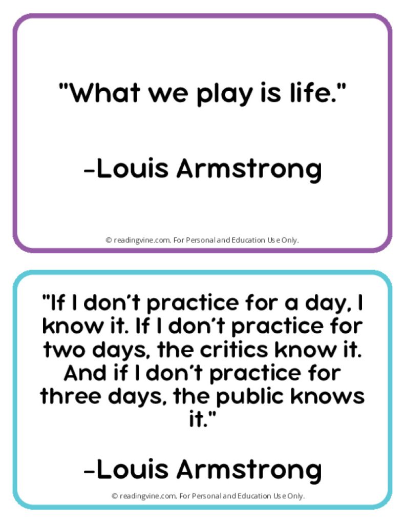 Printable Louis Armstrong Quotes Page