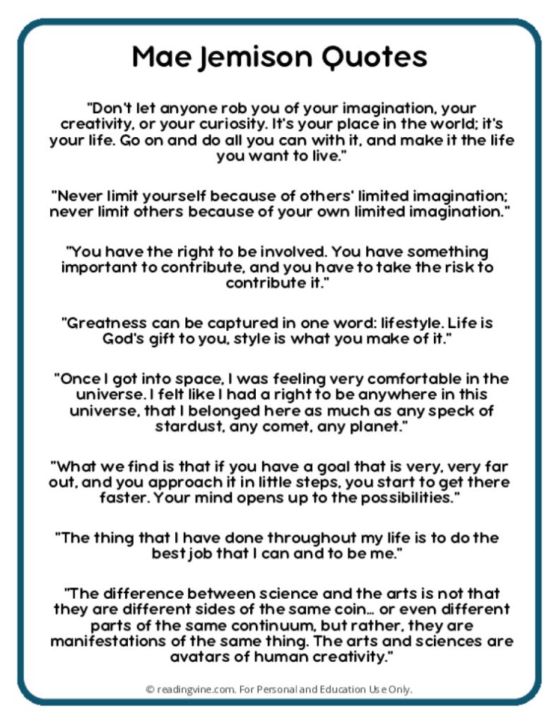 Mae Jemison Quotes