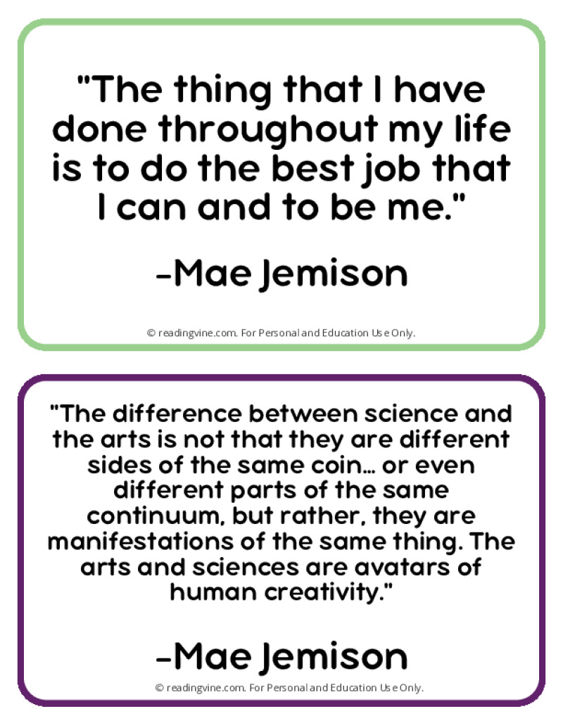 Mae Jemison Famous Quotes Printable